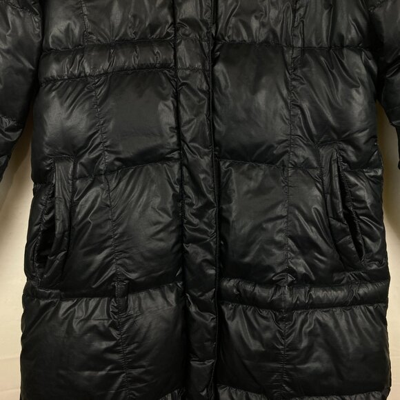 Orage Womens Sz L Down Fill Longer Length Hooded Quilted Puffer Winter Jacket - Picture 3 of 9